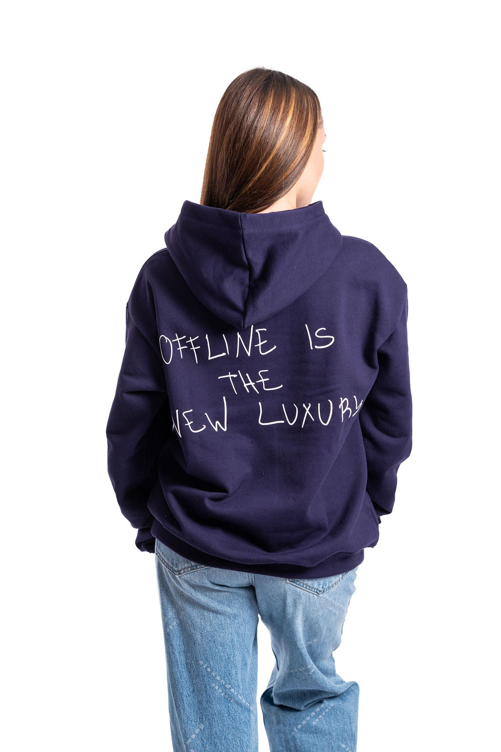 Худи "Offline is the New Luxury" ИНДИГО