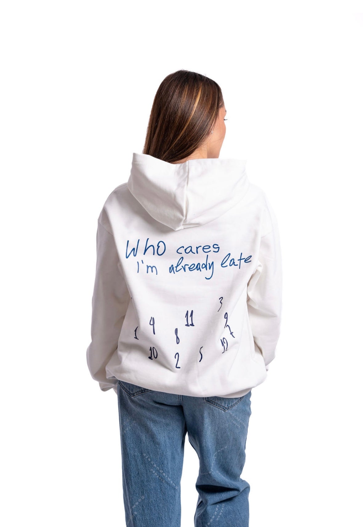 Худи "Who cares, I’m already late”