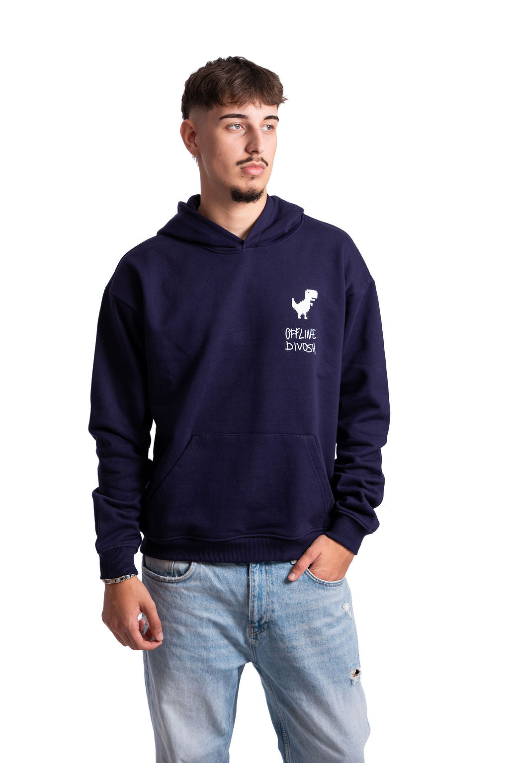 Худи "Offline is the New Luxury" ИНДИГО