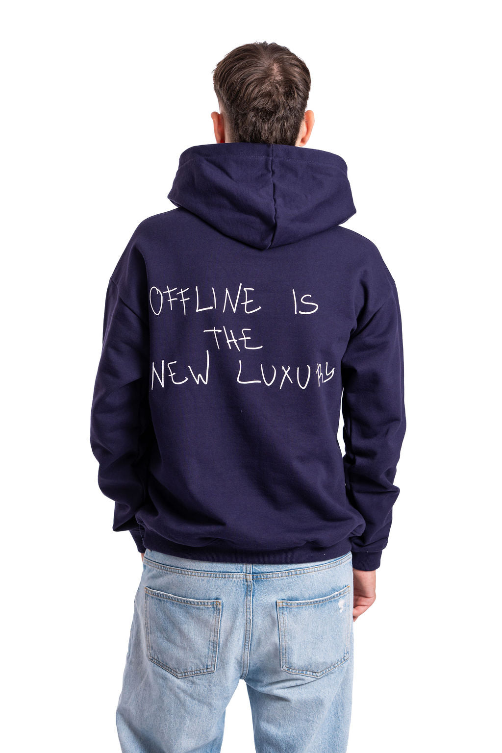 Худи "Offline is the New Luxury" ИНДИГО