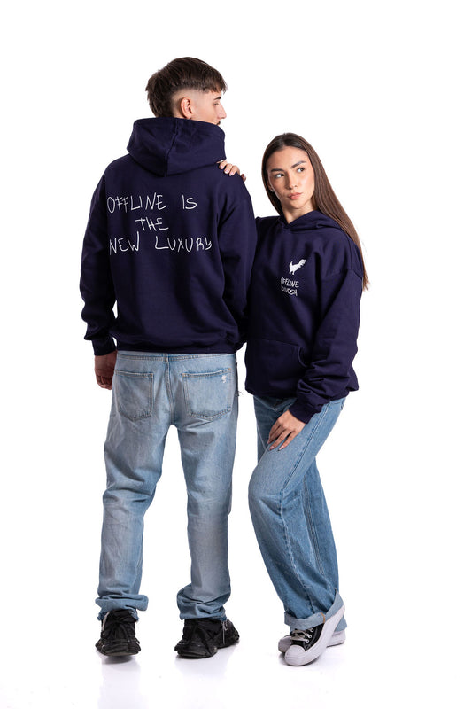 Худи "Offline is the New Luxury" ИНДИГО